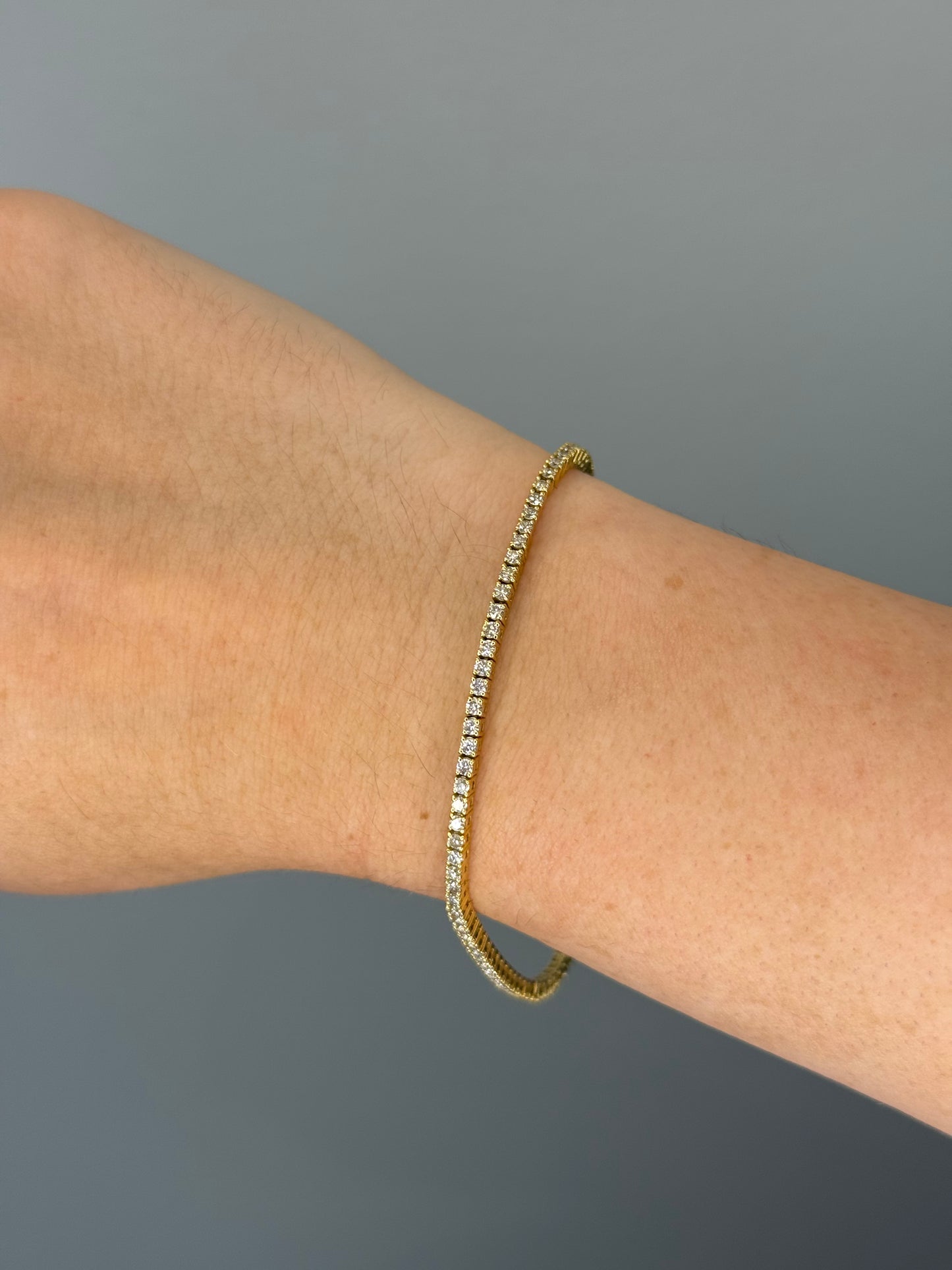 Mini Natural Diamond Tennis Bracelet