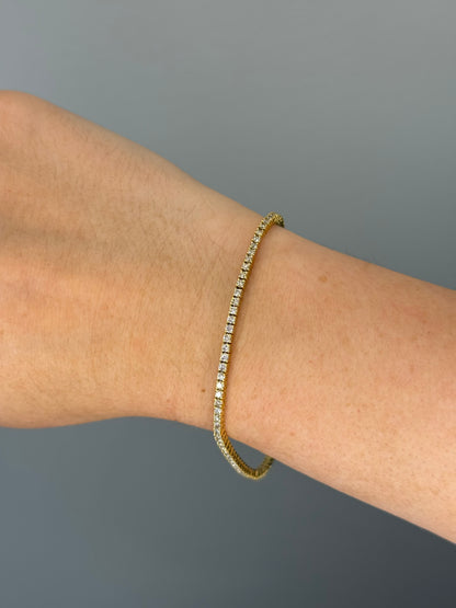 Mini Natural Diamond Tennis Bracelet
