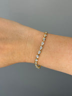 Bezel Pear Tennis Bracelet
