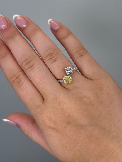 Yellow Diamond Wrap Ring
