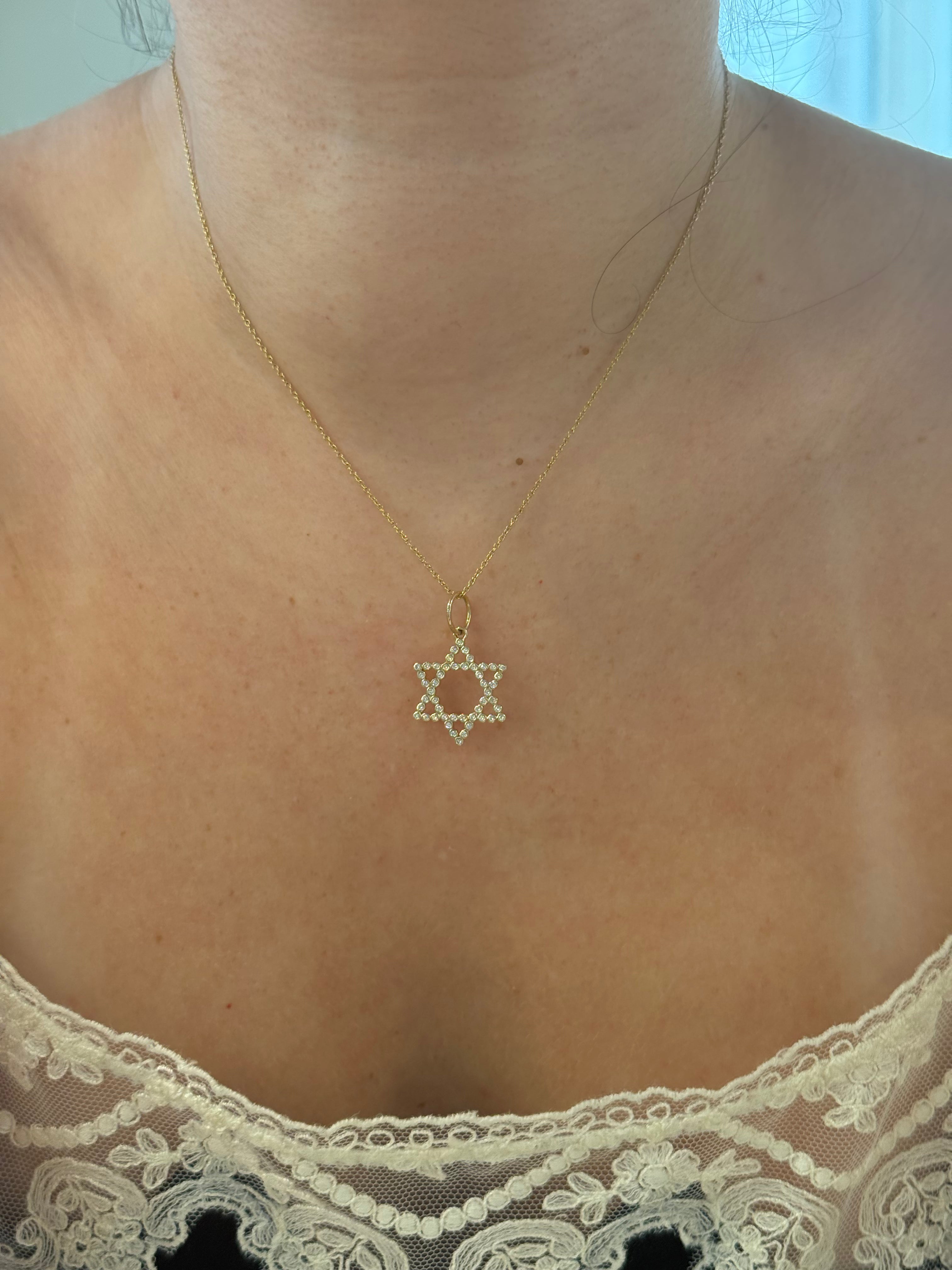 Large Bezel Star of David Pendant