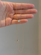 Georgian Set Diamond Solitaire Necklace