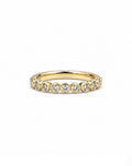 14k gold mini diamond bezel stacking ring