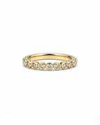 14k gold mini diamond bezel stacking ring