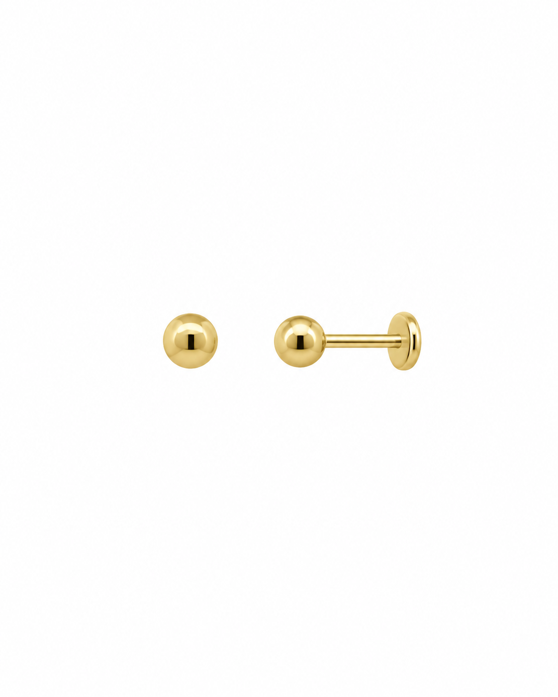 Gold Ball Flat Back Studs