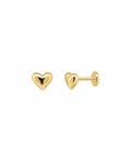 Gold Heart Flat Back Studs