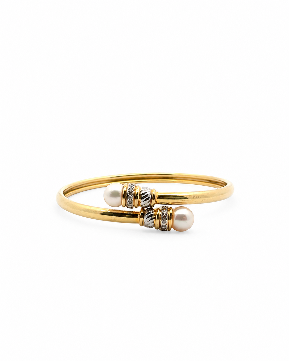 Vintage Two Tone Pearl Bangle