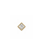 14k gold princess-cut diamond bezel slider pendant