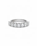 14k white gold round diamond half eternity band