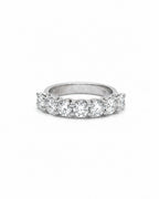 14k white gold round diamond half eternity band