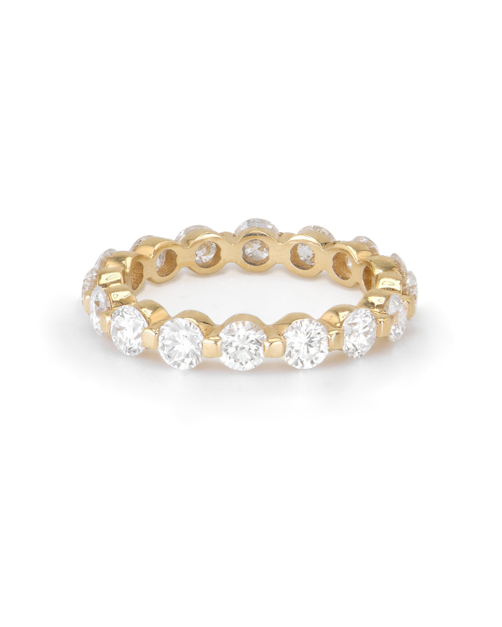 A round diamond ring with single prong setting