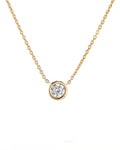 Round Solitaire Bezel Necklace
