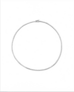 Three Prong Diamond Tennis Necklace