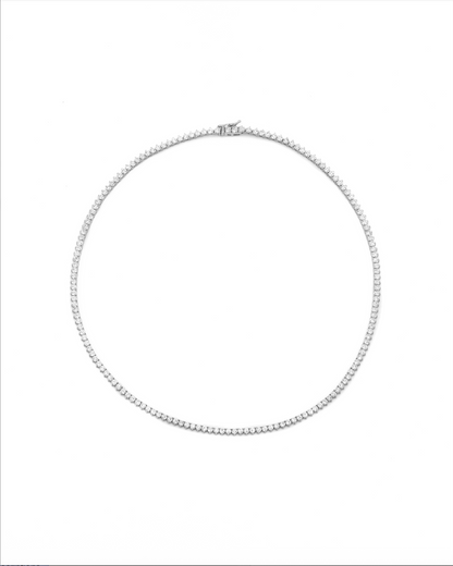 Three Prong Diamond Tennis Necklace