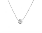 Round Solitaire Bezel Necklace