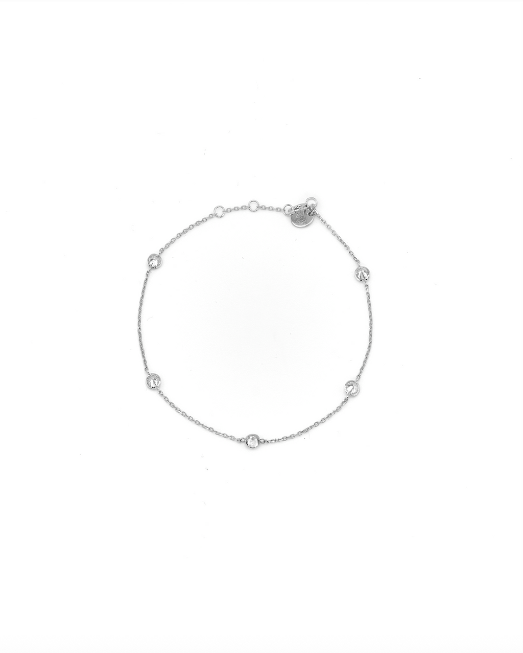 Spaced Diamond Bezel Bracelet in 14K Gold, alternate view 1