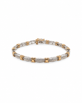 Vintage Two Tone X Tennis Bracelet
