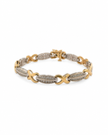 Vintage Two Tone X Tennis Bracelet