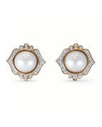 Vintage Pearl and Diamond Earrings