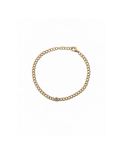 Diamond Bezel Curb Bracelet