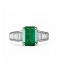 Vintage Emerald and Baguette Ring