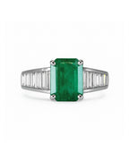 Vintage Emerald and Baguette Ring