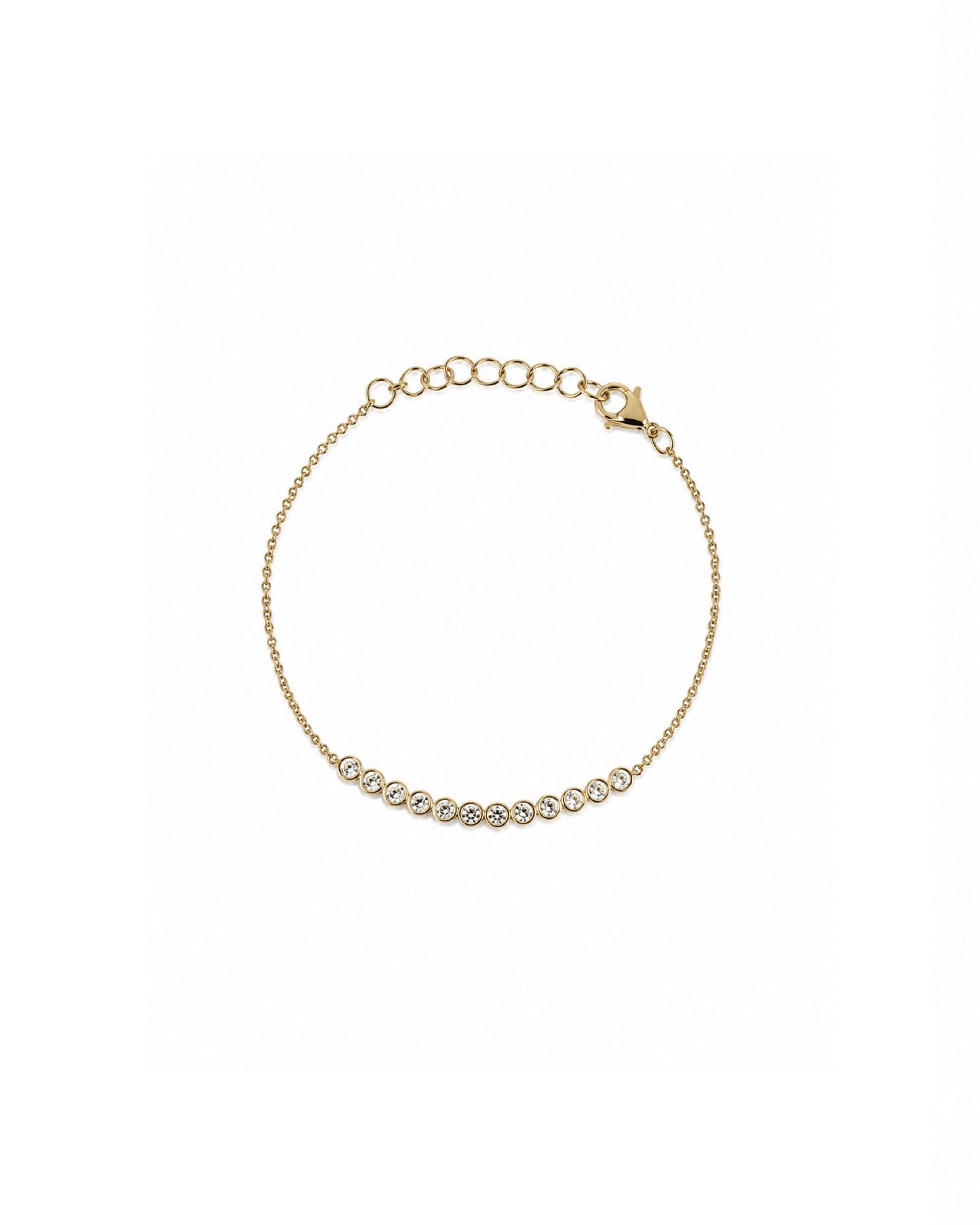 Mini Halfway Bezel Tennis Bracelet