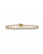 Bezel Pear Tennis Bracelet