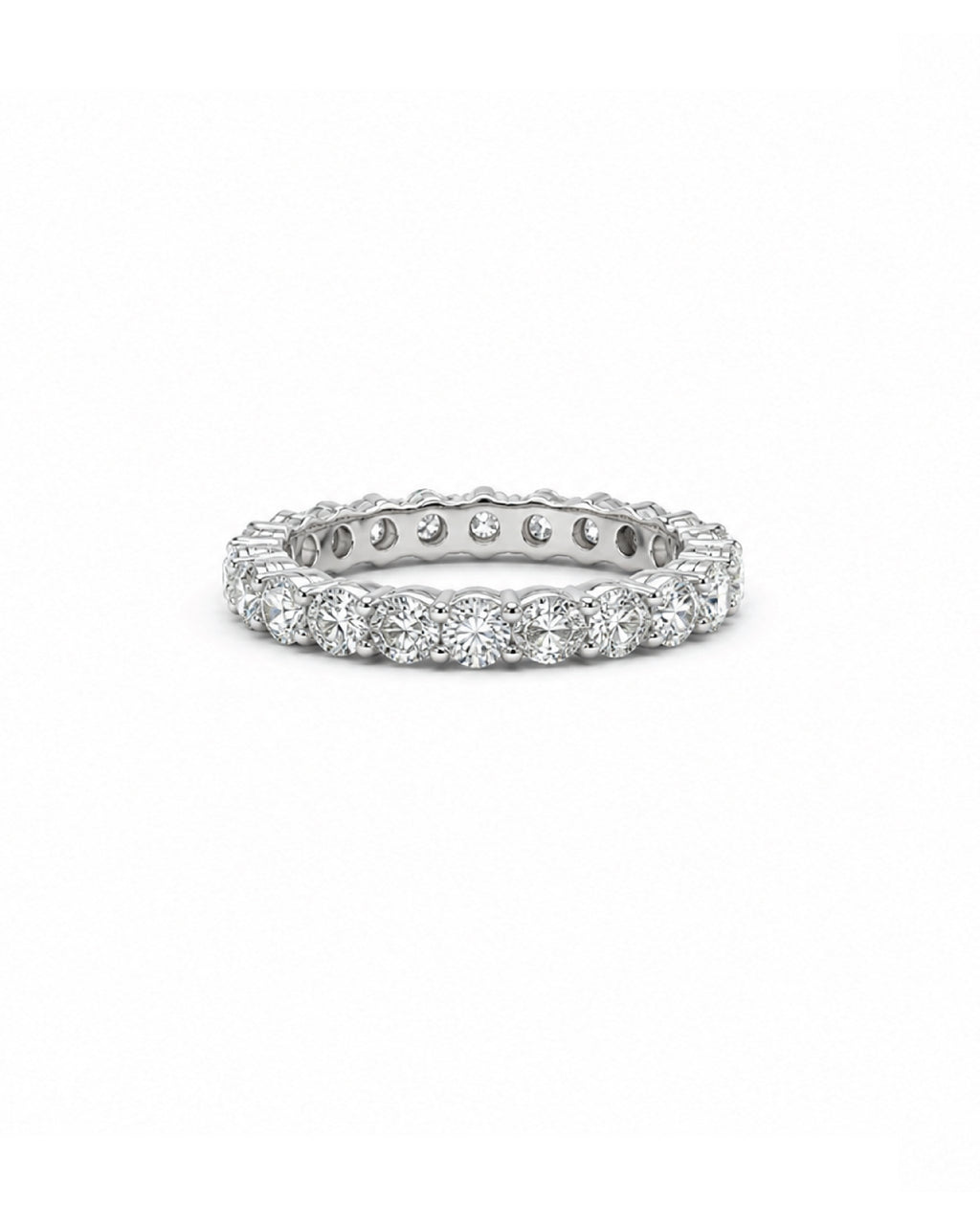 Round Diamond Shared Prong Band