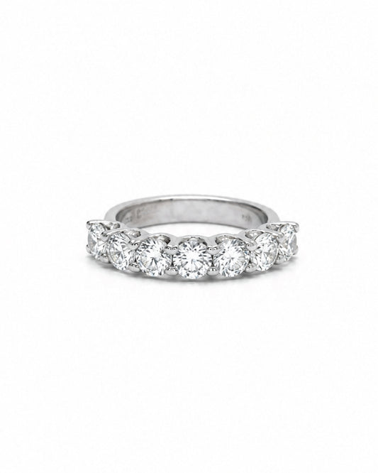 Round Diamond Half Eternity Band