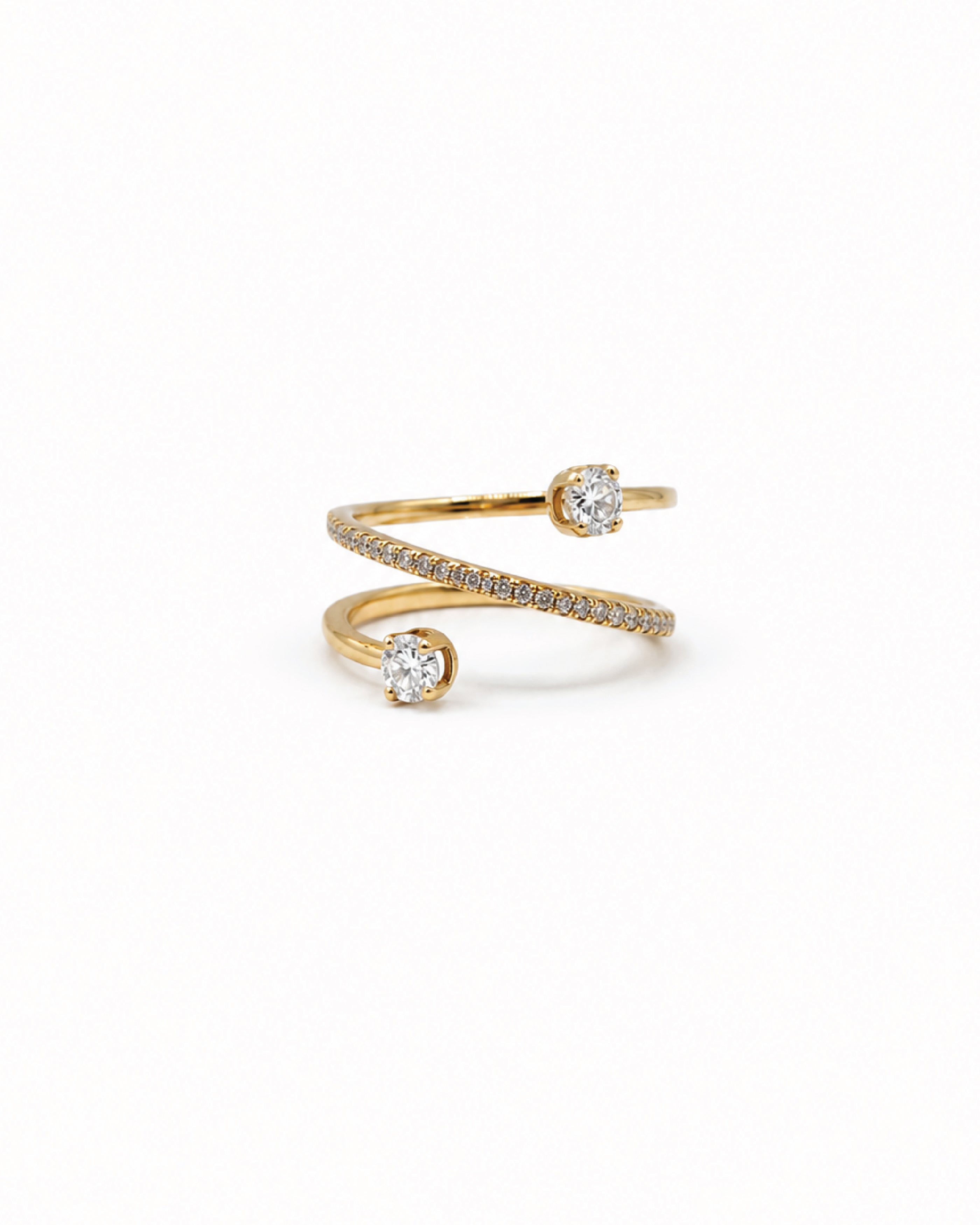 Diamond Spiral Ring