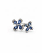 Blue Sapphire Fleur Ring