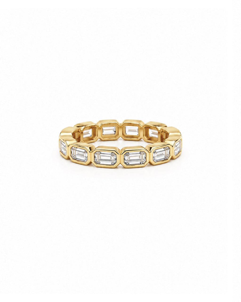 Emerald Bezel Eternity Band