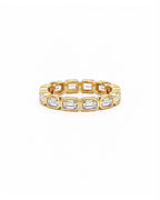 Emerald Bezel Eternity Band