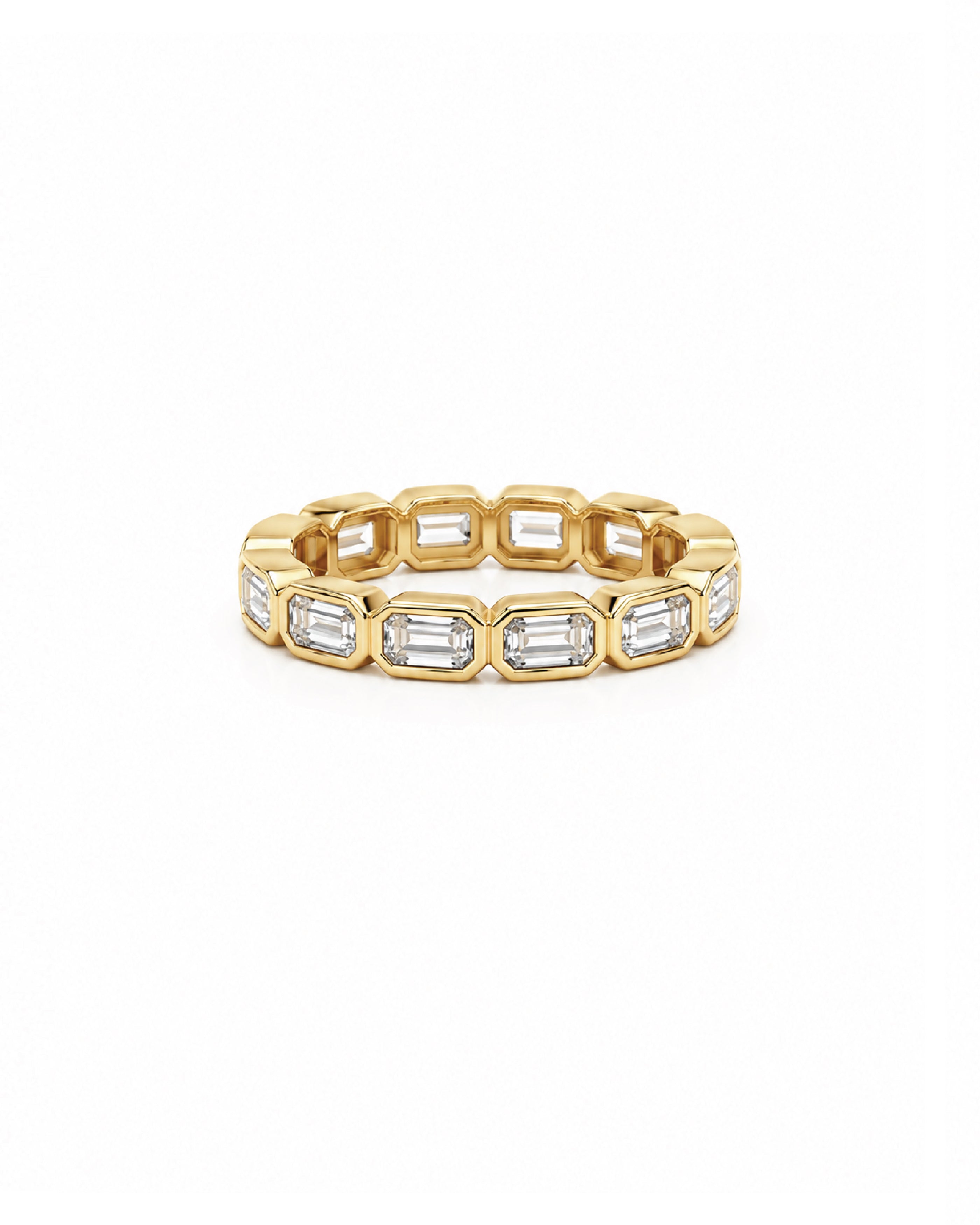 Emerald Bezel Eternity Band