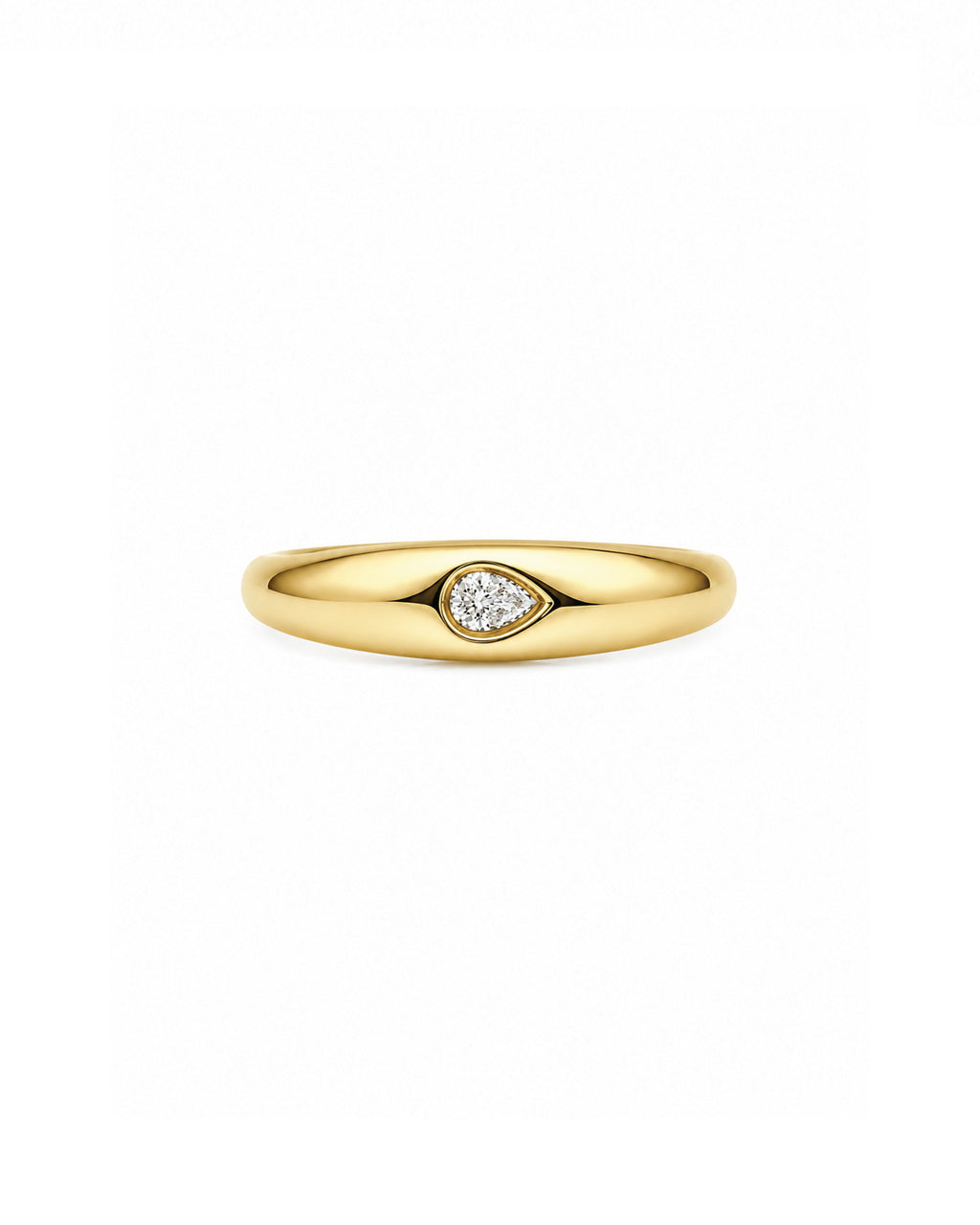 Pear Diamond Dome Ring