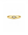 Pear Diamond Dome Ring
