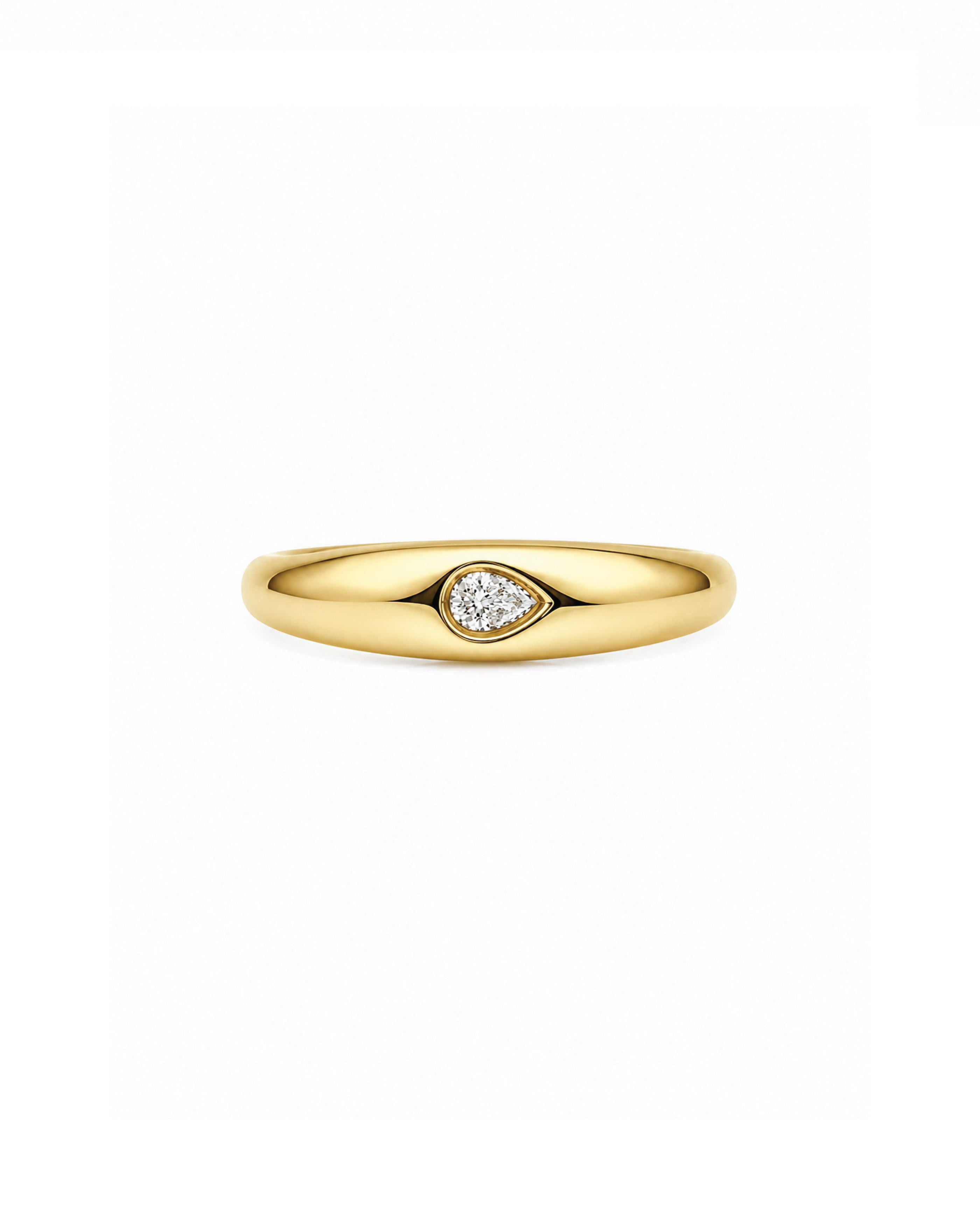 Pear Diamond Dome Ring