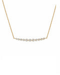 Graduated Diamond Bar Necklace