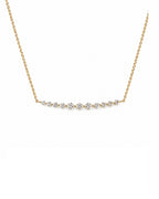 Graduated Diamond Bar Necklace