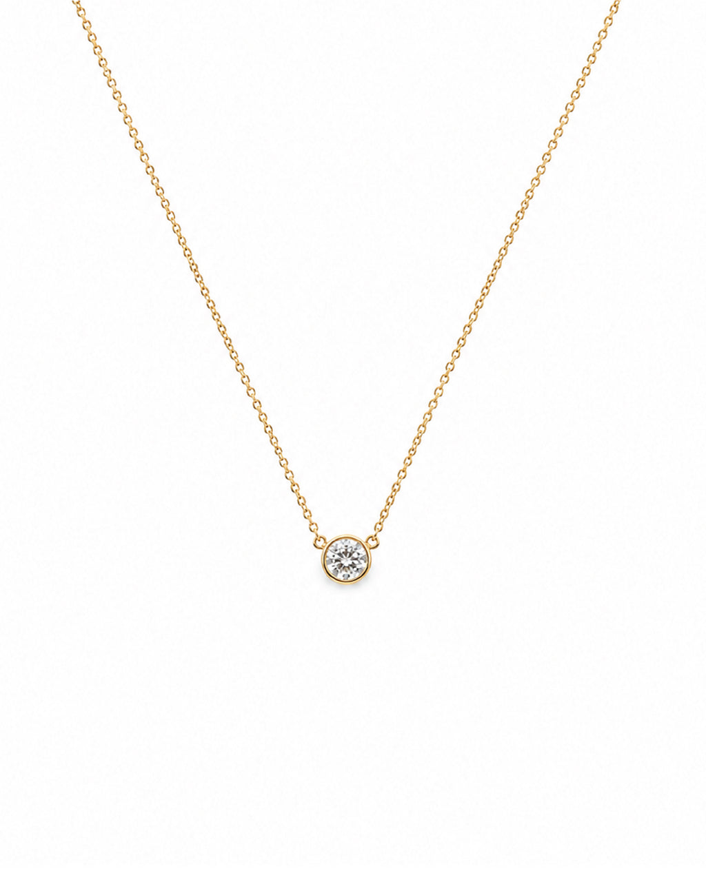 Fancy Yellow Diamond Bezel Necklace