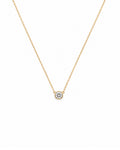 Fancy Yellow Diamond Bezel Necklace