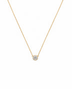 Fancy Yellow Diamond Bezel Necklace