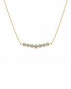 Bezel Quarter Tennis Necklace