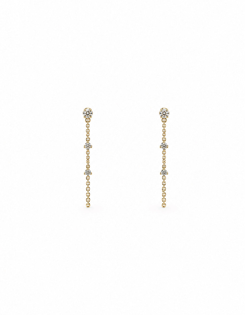 Diamond Chain Back Earrings