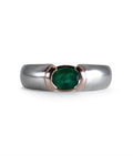 Oval Emerald Signet Ring