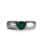 Oval Emerald Signet Ring
