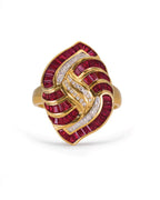 Vintage Ruby Cocktail Ring