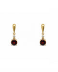 Vintage Garnet and Diamond Drop studs