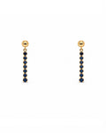 Vintage Blue Sapphire Drop Studs